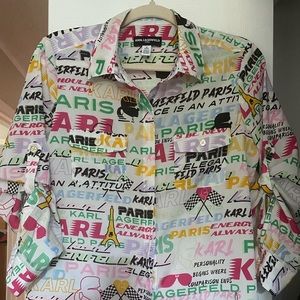 KARL LAGERFELD Multi Color Small Size Shirt.